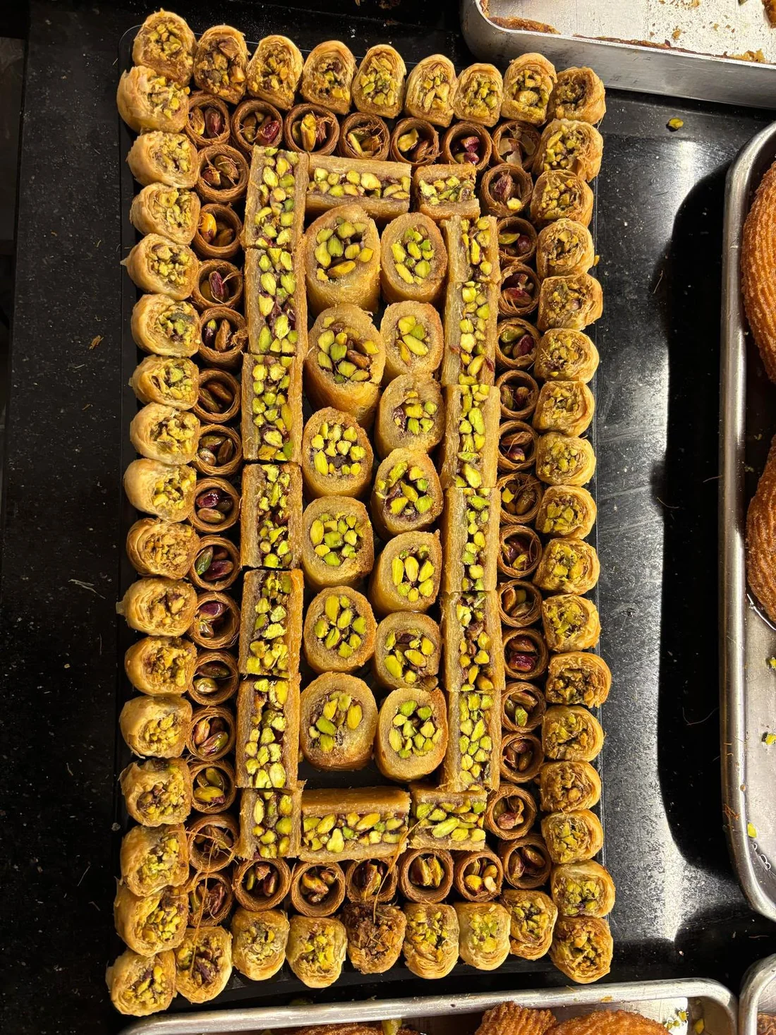 Tray of assorted oriental sweets